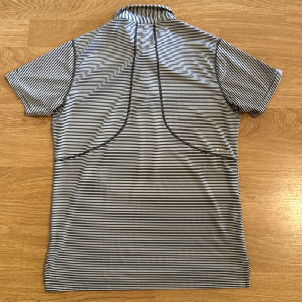 Bonobos Golf Polo Shirt Mens Large Standard Fit Blue Striped M-Flex Performance - Picture 5 of 8